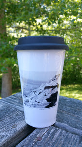 Travel Mug with Vintage Photograph of Martha's Vineyard, Gay Head Cliffs