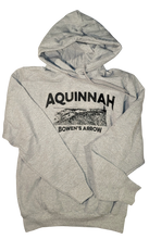 Aquinnah Hoodie - Heather Grey with Lighthouse and Cliffs - Bowen's Arrow