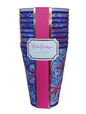 Lilly Pulitzer Tumblers - Set of 6 cups