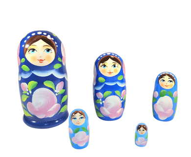 Blue Gradient Nesting Doll 5pc./4