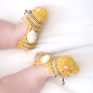 Baby Crochet Bumble Bee Booties by Albetta