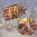 DIY Miniature House Kit: Christmas Patio