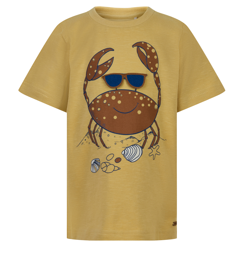 Interactive Toddler Crab T-shirt Short Sleeve 95% Cotton 5% Elastane - Knit