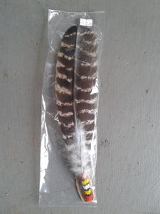 Smudge Feather - Leather Wrap, Beaded Wrap, Delux Wrap