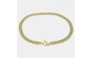 Enamel Dipped Curb Chain Necklace