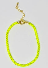 Tatum Bracelet - Enamel box chain bracelet - ASSORTED COLORS
